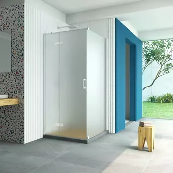 Душевой уголок Vegas-Glass Afp-Fis Retta 120x100 AFP-Fis Retta 120*100 01 10 профиль белый, стекло сатин