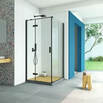 Душевой уголок Vegas-Glass Afp-Fis Retta 120x100 AFP-Fis Retta 120*100 02М crystalvision профиль черный