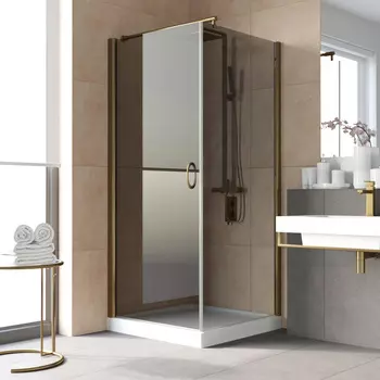 Душевой уголок Vegas-Glass EP-Fis Lux 80x120 EP-Fis LUX 80*120 05 07 профиль бронза, стекло графит