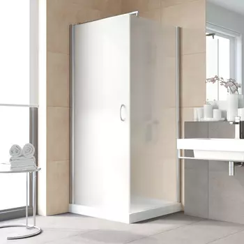 Душевой уголок Vegas-Glass EP-Fis Lux 80x110 EP-Fis LUX 80*110 08 10 профиль глянцевый хром, стекло сатин