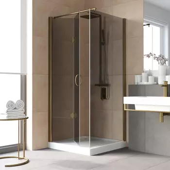 Душевой уголок Vegas-Glass GPS-Fis LUX 80x100 GPS-Fis LUX 80*100 05 07 профиль бронза, стекло графит