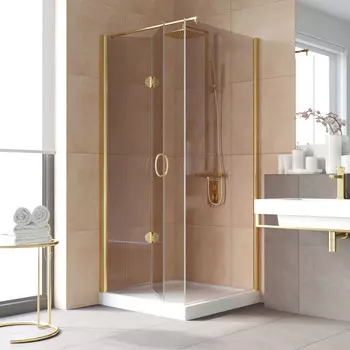 Душевой уголок Vegas-Glass GPS-Fis LUX 80x110 GPS-Fis LUX 80*110 09 05 профиль глянцевое золото, стекло бронза
