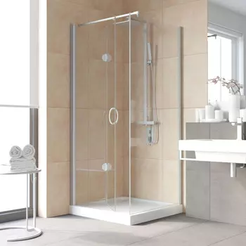 Душевой уголок Vegas-Glass GPS-Fis LUX 90x100 GPS-Fis LUX 90*100 07 01 профиль матовый хром, стекло прозрачное