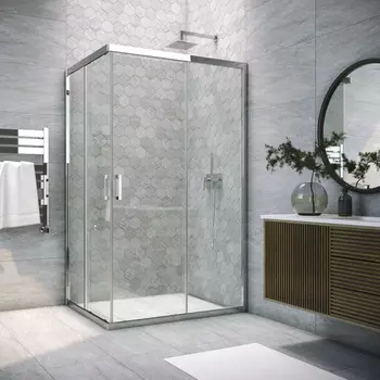 Душевой уголок Vegas-Glass ZA-F TUR NOVO h1900 100x95 ZA-F TUR NOVO h1900 100*95 08 01 профиль глянцевый хром, стекло прозрачно