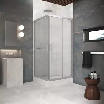 Душевой уголок Vegas-Glass ZA Protec 120x120 ZA Protec 120 07 Moru профиль матовый хром, стекло Moru