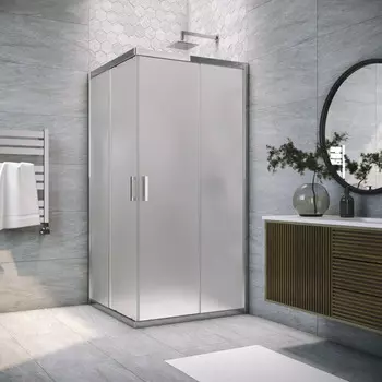 Душевой уголок Vegas-Glass ZA TUR NOVO 120x120 ZA TUR NOVO 120 08 10 профиль глянцевый хром, стекло сатин