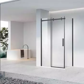 Душевой уголок Vincea Como-N 140x100 VSR-4CN1014CLB стекло прозрачное, профиль черный