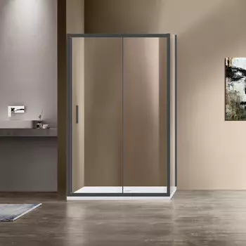 Душевой уголок Vincea Garda 110x90 VSR-1G9011CLGM без поддона, стекло прозрачное, профиль вороненая сталь