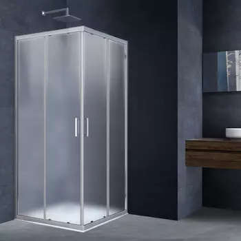 Душевой уголок Vincea Rapid 90/100 VSS-3R стекло текстурное, профиль хром