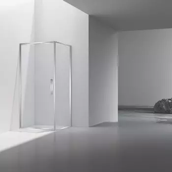 Душевой уголок Vincea Slim 8mm 100x90 VSR-4SLP9010CL стекло прозрачное, профиль хром, без поддона