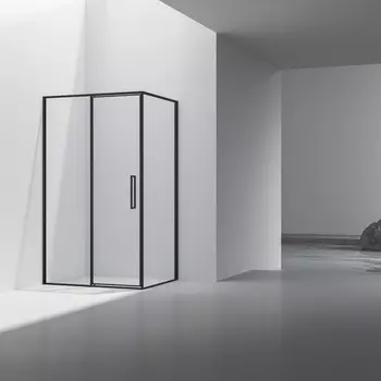 Душевой уголок Vincea Slim 8mm 90x120 VSR-4SLP9012CLB стекло прозрачное, профиль черный, без поддона