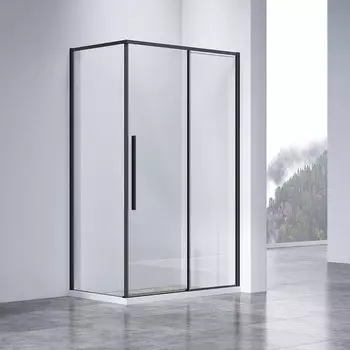 Душевой уголок Vincea Slim-N 110x90 VSR-4SN9011CLB стекло прозрачное, профиль черный