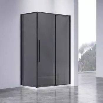 Душевой уголок Vincea Slim-N 130х90 VSR-4SN9013CGB без поддона, стекло тонированное, профиль черный
