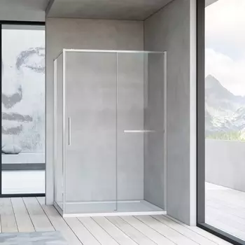 Душевой уголок Vincea Slim Soft 120x90 VSR-1SS9012CLBN стекло прозрачное, профиль брашированный никель, без поддона