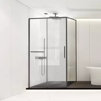 Душевой уголок Vincea Slim Soft 150x90 VSR-1SS9015CLGM стекло прозрачное, профиль вороненая сталь