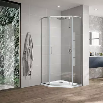 Душевой уголок Vincea Slim-U 90х90 VSP-2SU900CL без поддона, стекло прозрачное, профиль хром