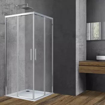 Душевой уголок Vincea Soft 90x90 VSS-3SO стекло прозрачное, профиль хром