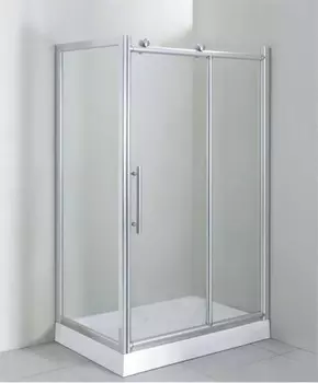 Душевой уголок Водный мир 120х80 954R стекло матовое, профиль хром, с поддоном