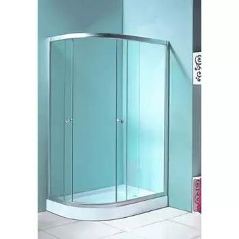 Душевой уголок Водный мир 120х85 8135R стекло матовое, профиль хром, с поддоном