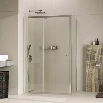 Душевой уголок Wasserkraft Aula 120x80 11P06 стекло прозрачное, профиль серебро