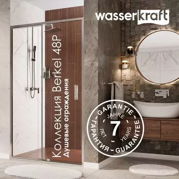 Душевой уголок Wasserkraft Berkel 48P28 80x90 без поддона, стекло прозрачное, профиль хром