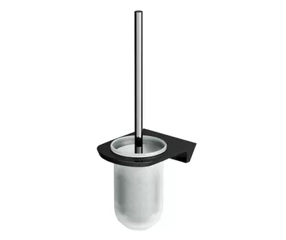 Ершик для унитаза Wasserkraft Glan K-5127 матовое стекло, черный
