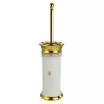 Ершик напольный Migliore Dubai 28533 белый/золото, swarovski