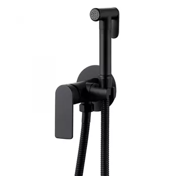 Гигиенический душ со смесителем Abber Weiss Insel AF8025B черный матовый