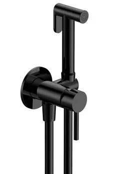 Гигиенический душ со смесителем AQUAme Siena AQM6217MB черный матовый