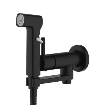 Гигиенический душ со смесителем Aquatek Ника AQ1819MB черный матовый