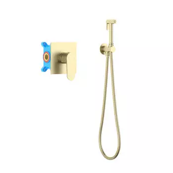 Гигиенический душ со смесителем Aquatek Оберон AQ1219BG золото шлифованное