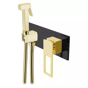 Гигиенический душ со смесителем Boheme Q 147-BG золото, черный