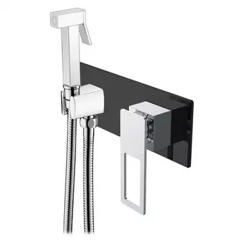 Гигиенический душ со смесителем Boheme Q 147-BCR хром, черный