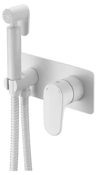 Гигиенический душ со смесителем Boheme Spectre 457-MW матовый белый