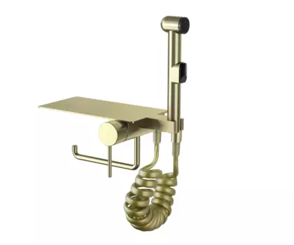 Гигиенический душ со смесителем Bronze de Luxe Scandi 708/1BR с бумагодержателем, бронза