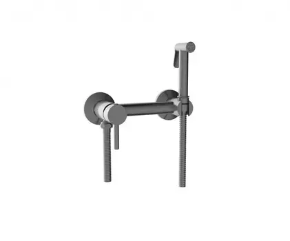 Гигиенический душ со смесителем CeramaLux DRS/008 оружейная сталь