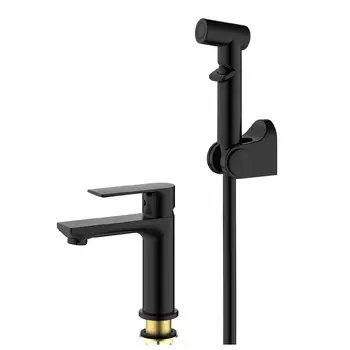 Гигиенический душ со смесителем для раковины Splenka S05 S05.12.06 черный