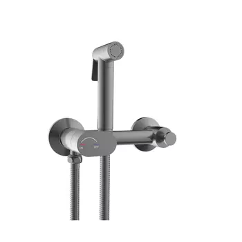 Гигиенический душ со смесителем для унитаза RGW Shower Panels SP-216Gr 581408216-11 брашированный серый