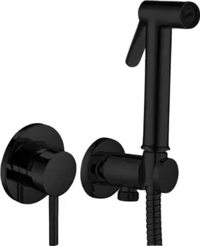 Гигиенический душ со смесителем Paffoni Light KITDUP110NO черный матовый