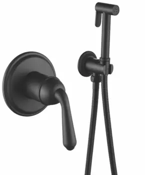 Гигиенический душ со смесителем Rose R0205H черный