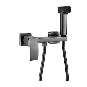 Гигиенический душ со смесителем Rose R1505T-1 оружейная сталь