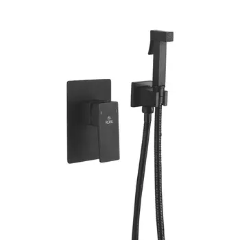 Гигиенический душ со смесителем Rose R2805H черный
