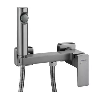 Гигиенический душ со смесителем Shevanik S9605T-1 оружейная сталь