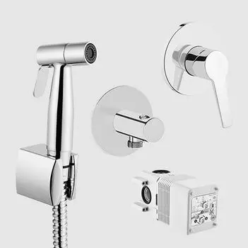 Гигиенический душ со смесителем Vitra Hygienic A49271EXP хром, со встраиваемой частью