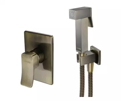 Гигиенический душ со смесителем Wasserkraft Exter A01652 бронза