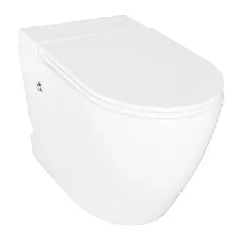 Импульсный напольный унитаз Azario AZ-102 с крышкой микролифт, белый