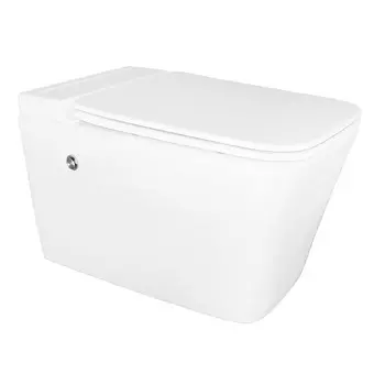 Импульсный подвесной унитаз Azario AZ-101C с крышкой микролифт, белый