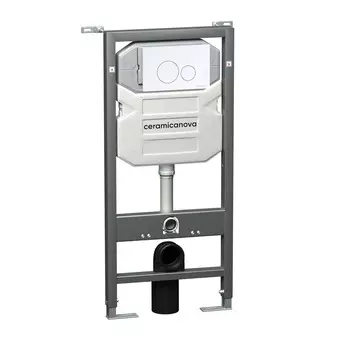 Инсталляция для унитаза Ceramica Nova Envision CN1001W с белой кнопкой