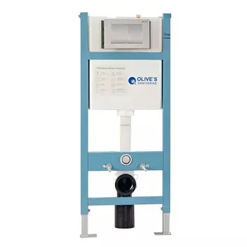 Инсталляция для унитаза с клавишей смыва Olive'S Porto 50 см M48010-PR412C кнопка хром