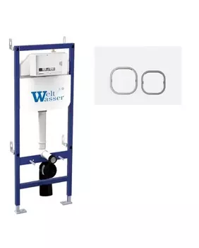 Инсталляция для унитазов WeltWasser WW BAMBERG 460 + WT кнопка белая